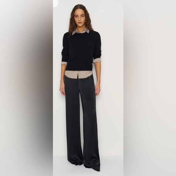 Fleur du Mal Pants - fleur du mal black silk pants